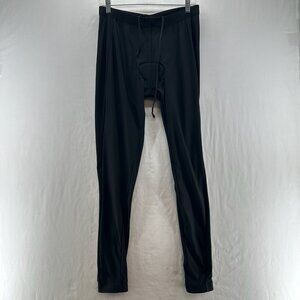 Canari Cycling Tights Womens L Padded Bike Pants Ankle Zipper Fleece Lined Black